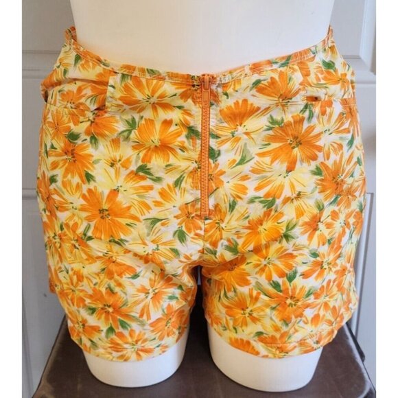 Vtg Catalina 3-Piece Swimsuit Cropped Tank High Waisted Bottoms Coverup Shorts L - Picture 11 of 16